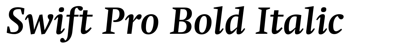 Swift Pro Bold Italic